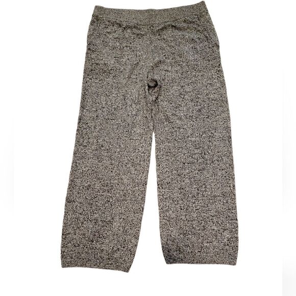 Nordstrom Pull on Wide Leg Black Heathered Women's Sweater Pant XL Pockets - Picture 1 of 5